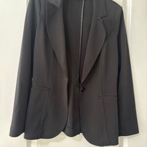 White House Black Market Black Single-Button Tailored Blazer